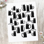 Cute Black Cat Postcard<br><div class="desc">Cute little black cats. Original art by Nic Squirrell.</div>