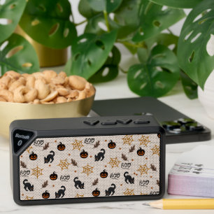 Cute Black Cat Pumpkin Halloween Pattern Bluetooth Speaker