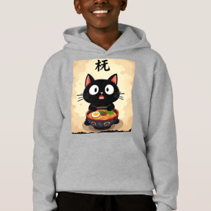  Cute Black Cat Ramen – Kawaii Japanese Noodle Art Hoodie