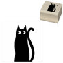 Cute Black Cat Rubber Stamp