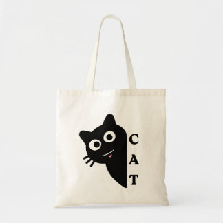 Cute Black Cat Wordplay Tote Bag | Funny Cat Lover