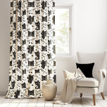 Cute Black Cats and Sayings Pattern Sheer Curtains<br><div class="desc">Cute for everyday for cat lovers,  for pet gifts and for Halloween,  this black cat pattern features an array of cuter than cute black cats and sayings,  such as "I'm the Princess!",  "Cutie Pie",  #I am the Queen",  "That's My Seat",  and more.  Composite design by Holiday Hearts Designs.</div>