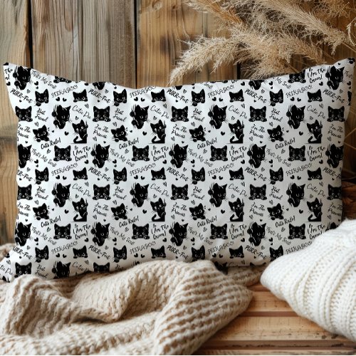 Cute Black Cats and Sayings Pattern Tissue Paper