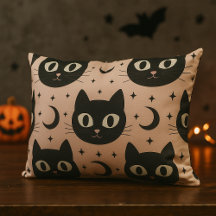 Cute Black Cats & Celestial Halloween