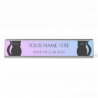 Cute black cats gradient background your name