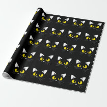 Cute Black Cats Halloween Birthday Wrapping Paper