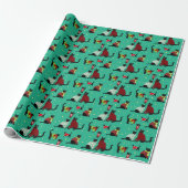 Cute Black Cats in Christmas Sweaters  Wrapping Paper (Unrolled)