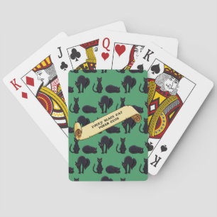 Cute Black Cats Lucky Black Cat Poker Club Retro Cards