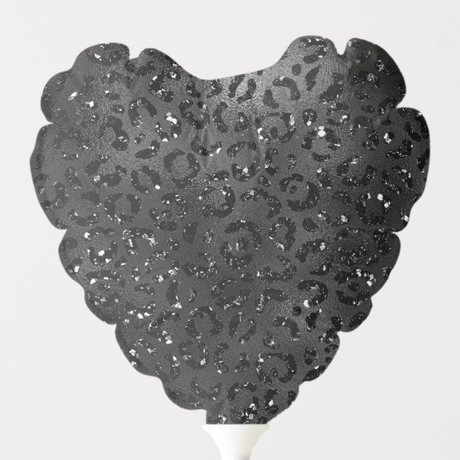 Cute Black Cheetah Leopard Skin Print Animal Balloon (Front)