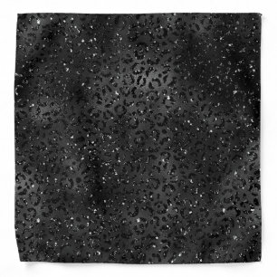 Cute Black Cheetah Leopard Skin Print Animal Bandana