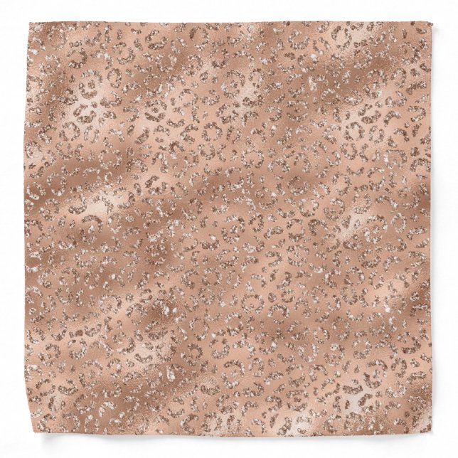 Cute Black Cheetah Leopard Skin Print Pattern Bandana (Front)