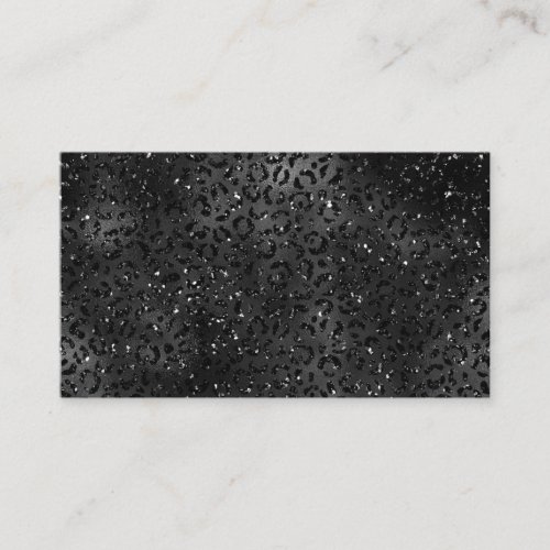 Cute Black Cheetah Leopard Skin Print Pattern Business Card