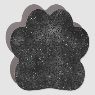 Cute Black Cheetah Leopard Skin Print Pattern Car Magnet
