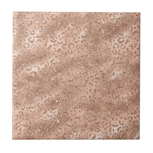 Cute Black Cheetah Leopard Skin Print Pattern Ceramic Tile
