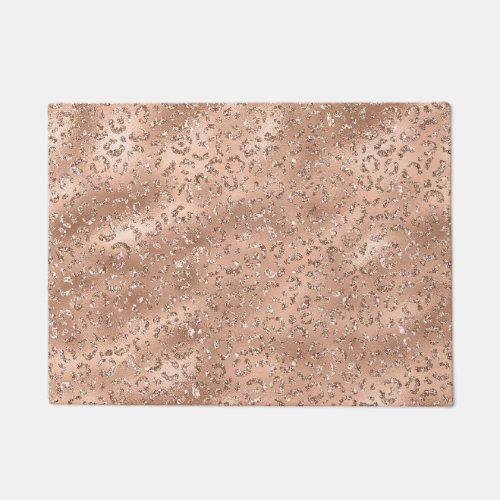 Cute Black Cheetah Leopard Skin Print Pattern Doormat