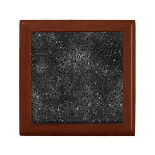 Cute Black Cheetah Leopard Skin Print Pattern Gift Box