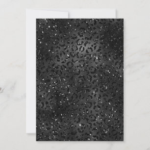 Cute Black Cheetah Leopard Skin Print Pattern Thank You Card