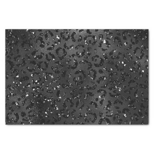 Cute Black Cheetah Leopard Skin Print Pattern Tissue Paper