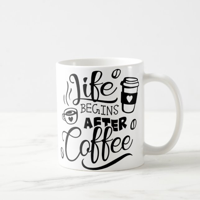 Cute Black  Coffee Mug (Right)