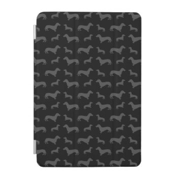 Cute Black Dachshund Pattern Ipad Mini Cover by Brothergravydesigns at Zazzle