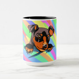 Cute Black Dachshund Puppy Design Mug
