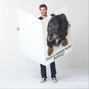 Cute black Dachshund Puppy Dog Birthday Card