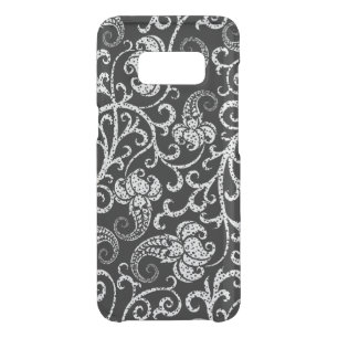 Cute black dalmatian flowers background design uncommon samsung galaxy s8 case