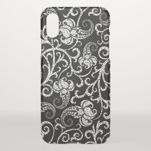Cute black dalmatian flowers design iPhone x case