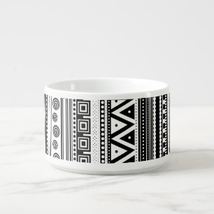 Cute black decorative aztec texture bowl