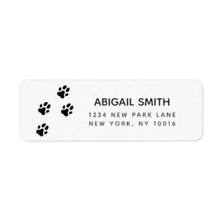 Cute Black Dog Paw Prints