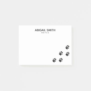 Cute Black Dog Paw Prints - Personalized
