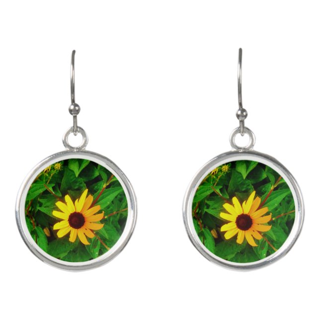 Cute Black Eyed Susan flowers Earrings (Front)