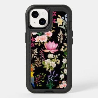 Cute Black Floral Wild Flower Apple Iphone 14 Case