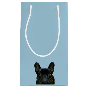 Cute Black French Bulldog Frenchie Photograph: Small Gift Bag by CorgisandThings at Zazzle