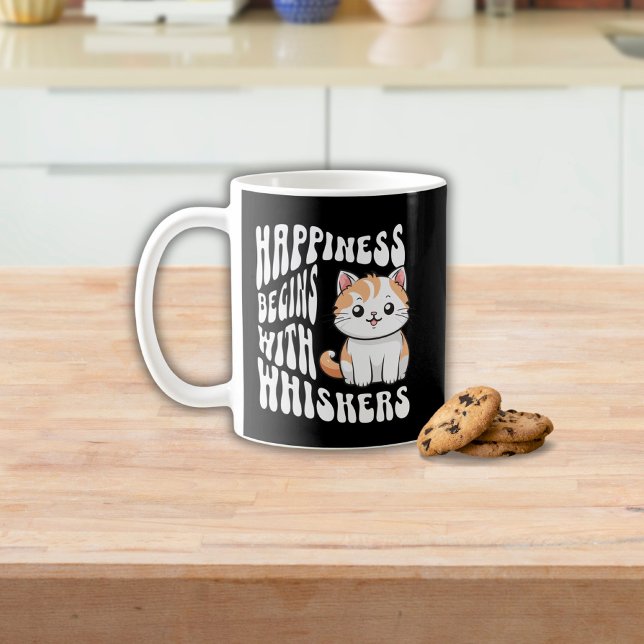 Cute black funny cat saying coffee mug (Creator Uploaded)