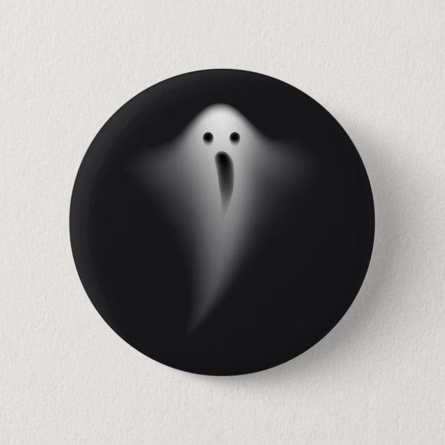 Cute Black Ghost Button (Front)