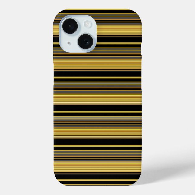 Cute black golden stripes Case-Mate iPhone case (Back)