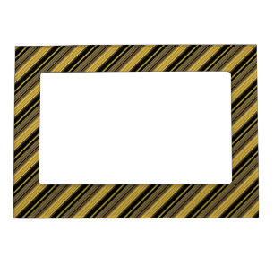 Cute black golden stripes magnetic frame
