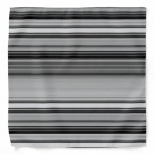 Cute black gray stripes bandana
