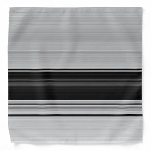 Cute black gray stripes bandana