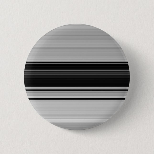 Cute black gray stripes button (Front)