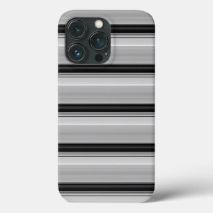Cute black gray stripes iPhone 13 pro case