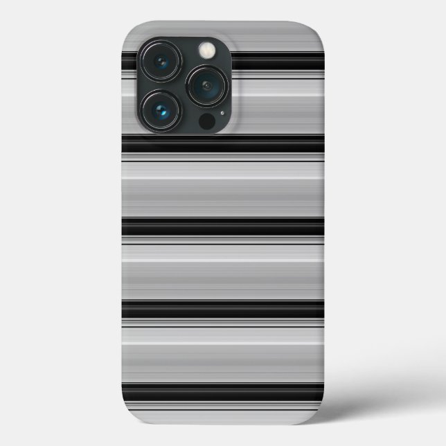 Cute black gray stripes Case-Mate iPhone case (Back)