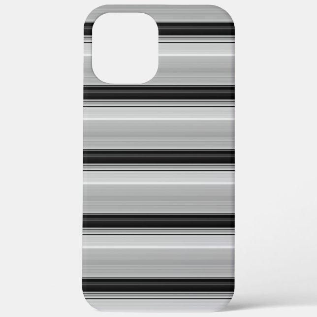 Cute black gray stripes Case-Mate iPhone case (Back)