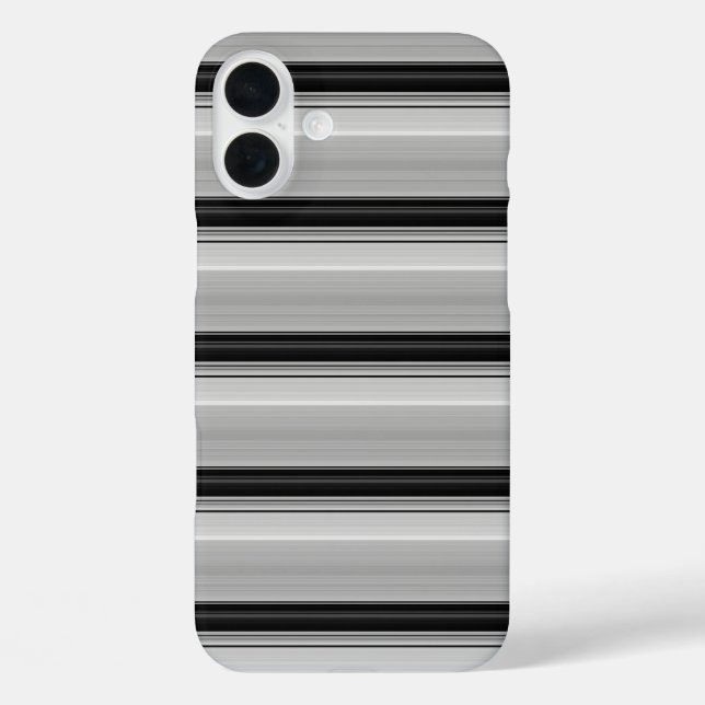 Cute black gray stripes Case-Mate iPhone case (Back)