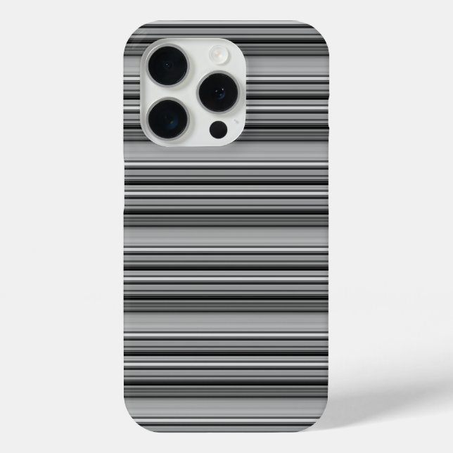 Cute black gray stripes  Case-Mate iPhone case (Back)