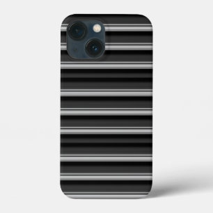 Cute black gray stripes iPhone 13 mini case