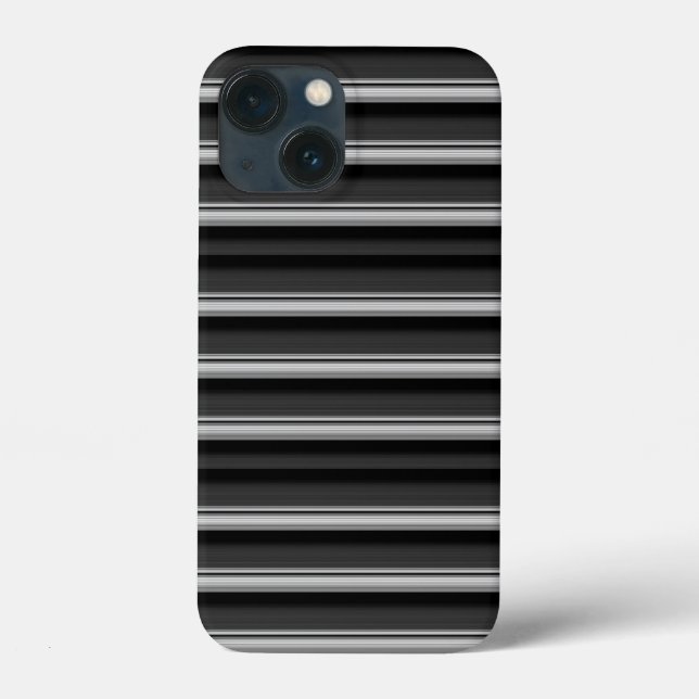 Cute black gray stripes Case-Mate iPhone case (Back)