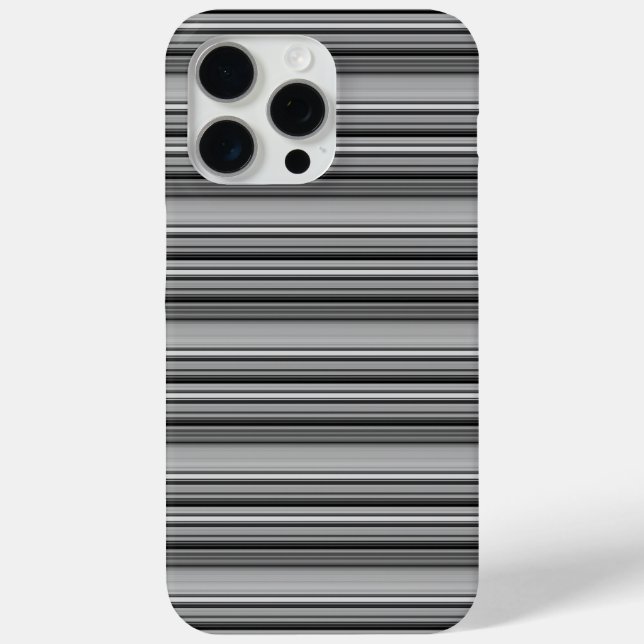 Cute black gray stripes  Case-Mate iPhone case (Back)