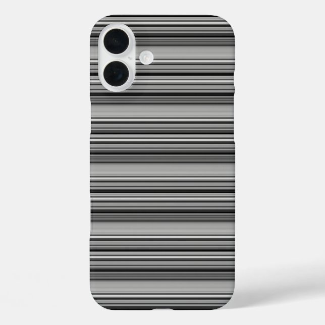 Cute black gray stripes  Case-Mate iPhone case (Back)